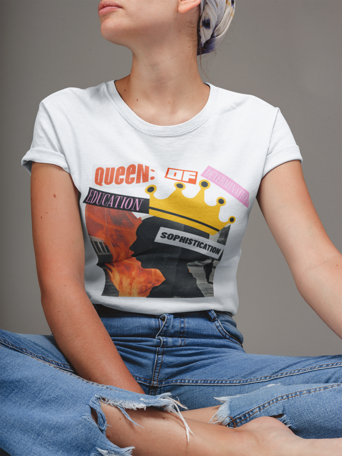 Queen of Determination: A Chic & Inspirational Women's T-Shirt for the Modern Educator