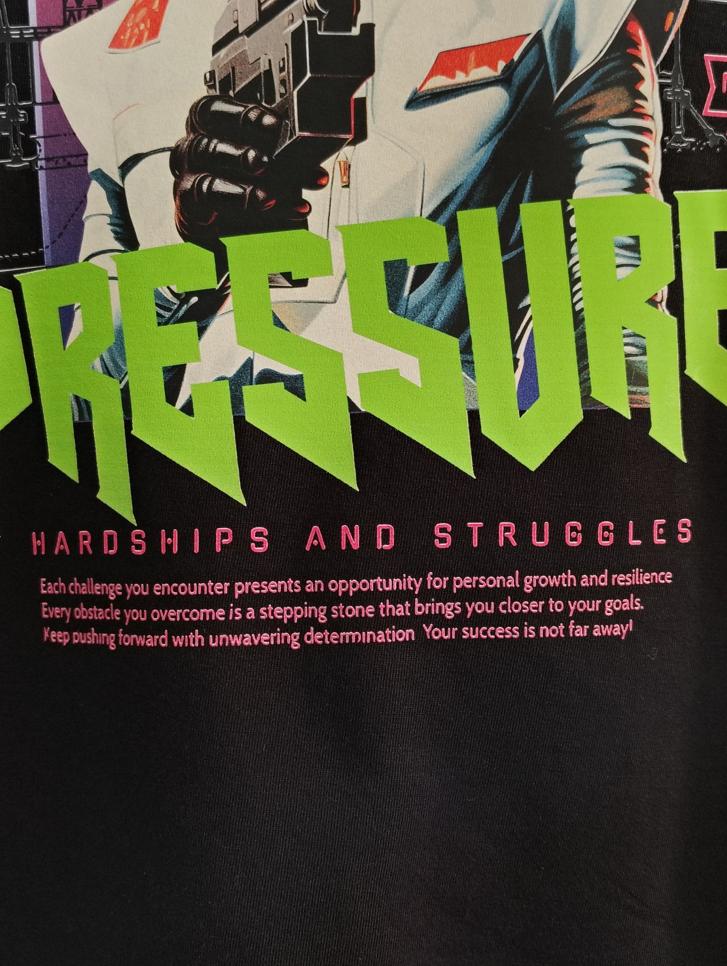 Built For the Pressure Alien Retro Grunge Short Sleeve T-Shirt