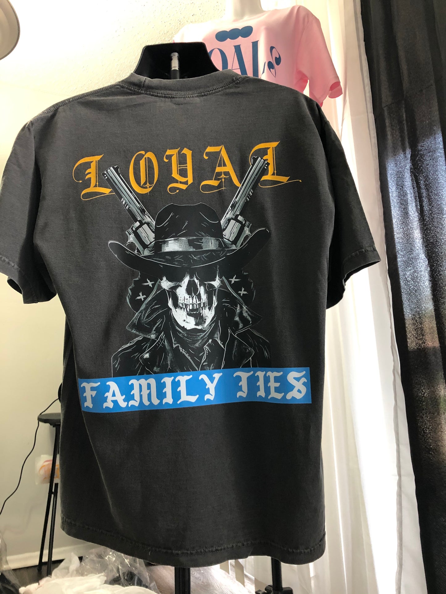 Loyal Family Ties Vintage Acid Washed Premium Heavy Gildan T-Shirt