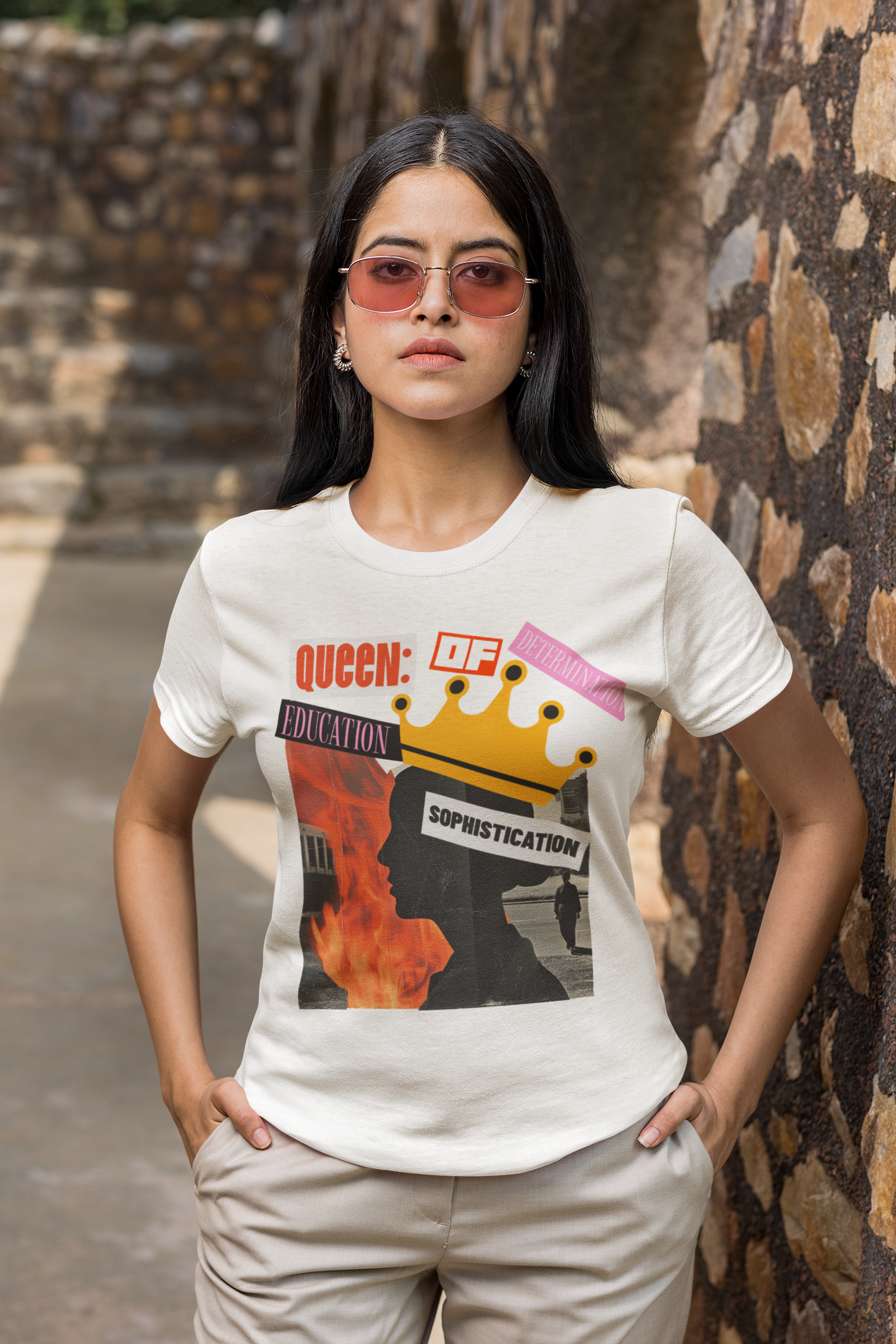 Queen of Determination: A Chic & Inspirational Women's T-Shirt for the Modern Educator