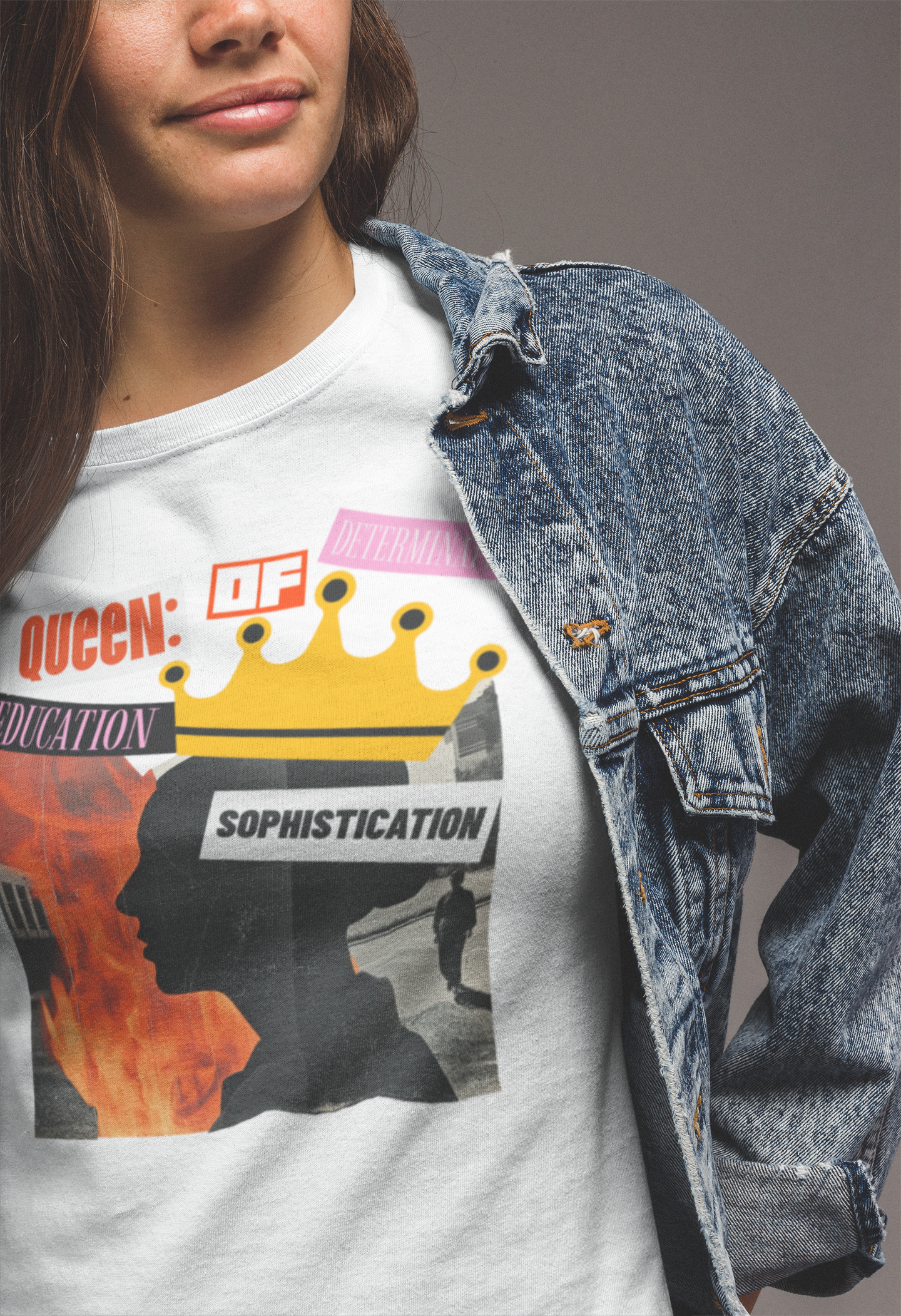 Queen of Determination: A Chic & Inspirational Women's T-Shirt for the Modern Educator