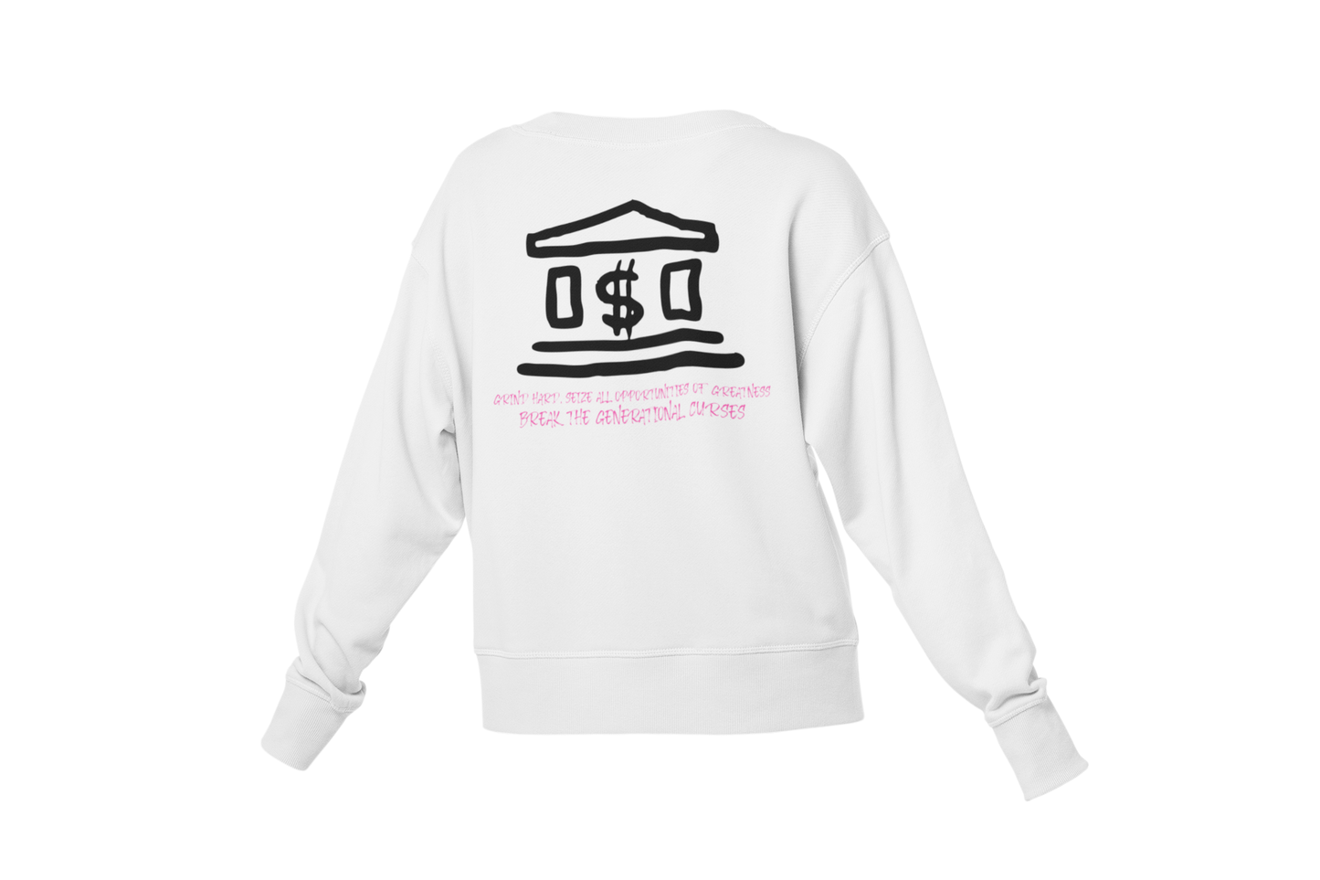 Mindset Money Over BS Crewneck Cotton Sweatshirt