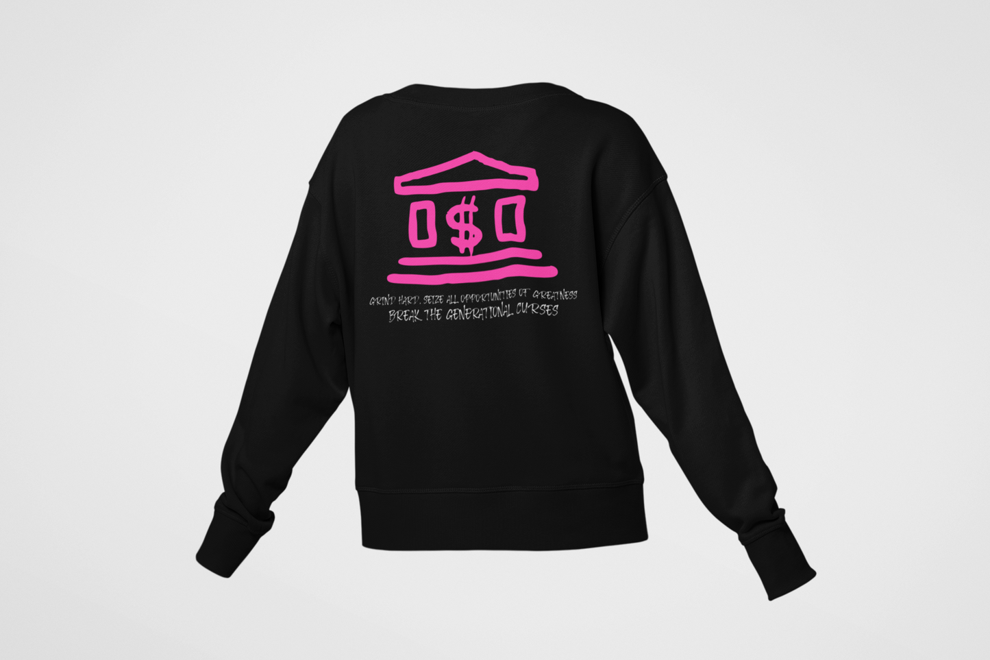 Mindset Money Over BS Crewneck Cotton Sweatshirt
