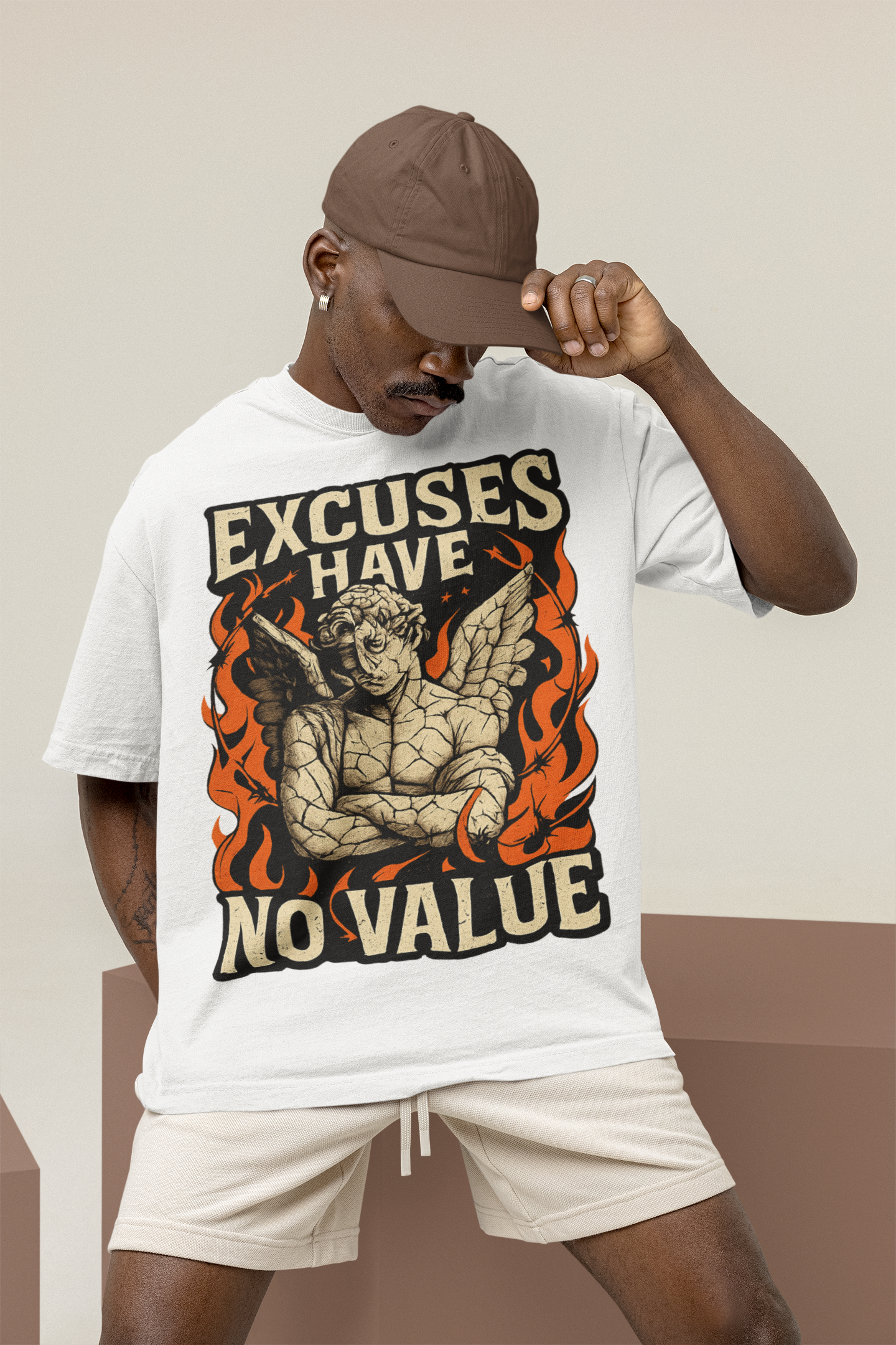 EXCUSES HAVE NO VALUE Oversized Tee
