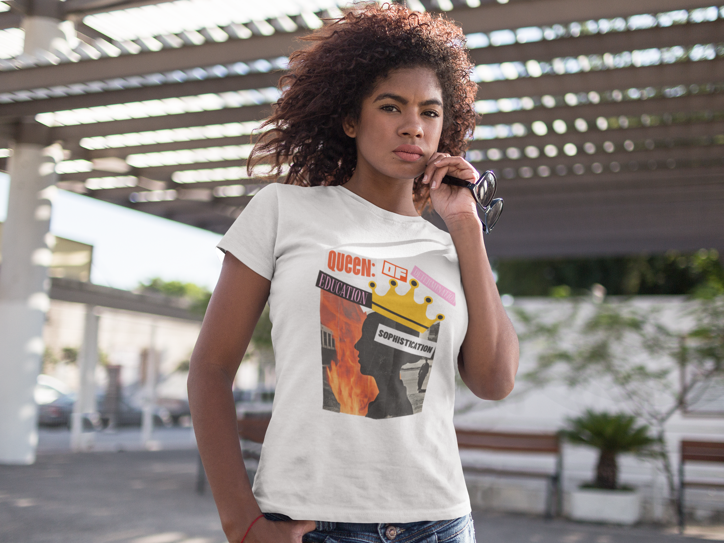 Queen of Determination: A Chic & Inspirational Women's T-Shirt for the Modern Educator