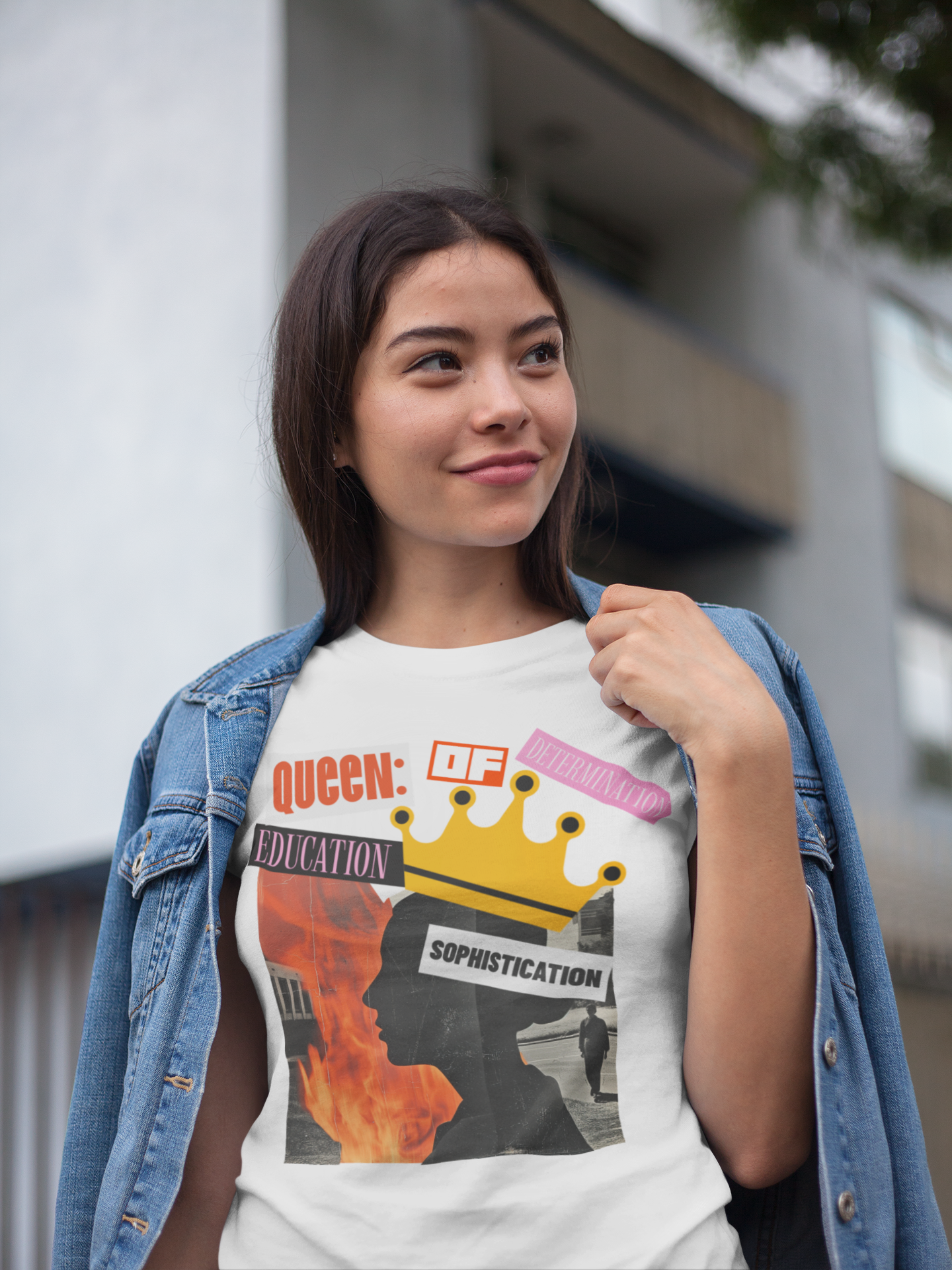 Queen of Determination: A Chic & Inspirational Women's T-Shirt for the Modern Educator
