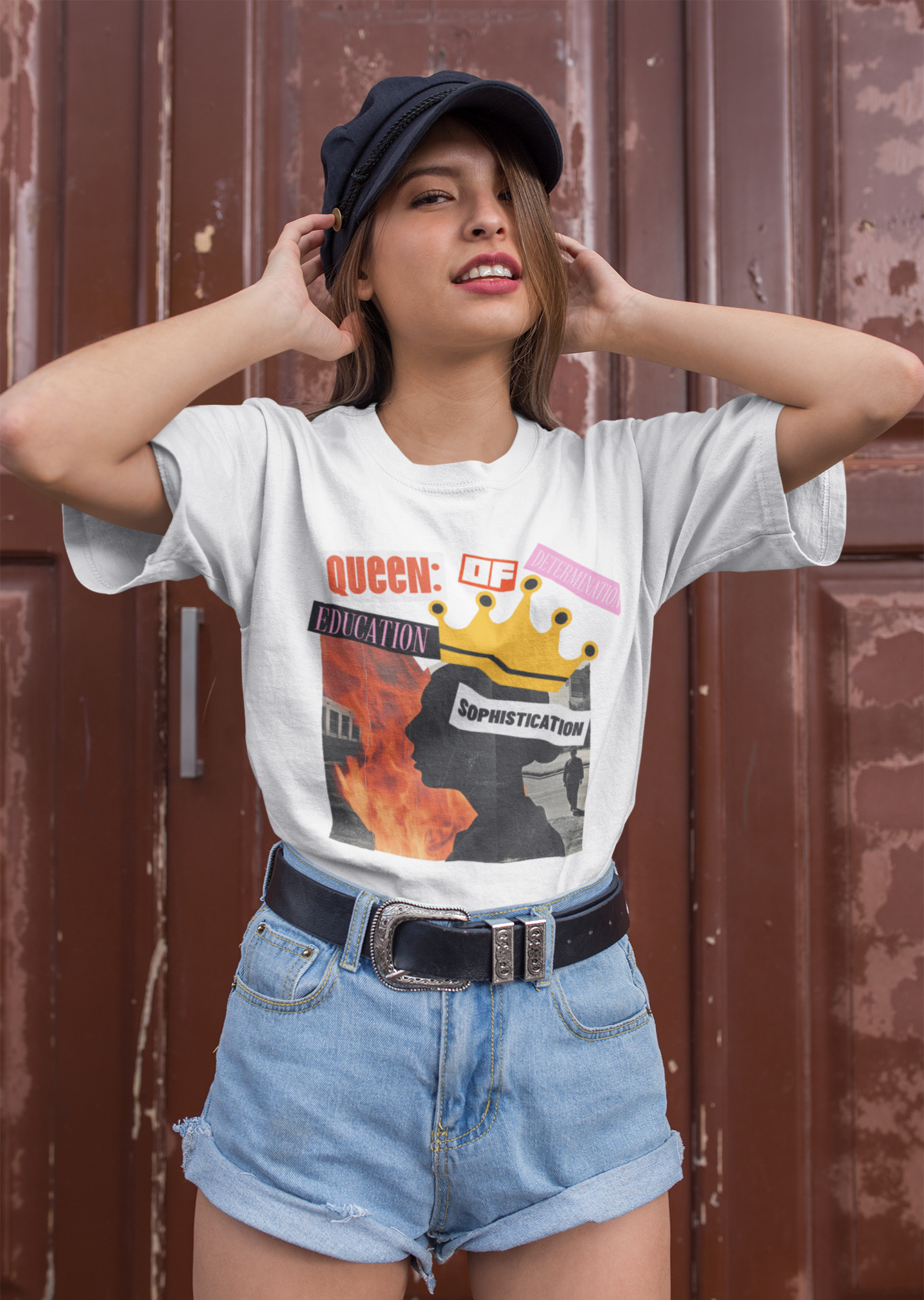 Queen of Determination: A Chic & Inspirational Women's T-Shirt for the Modern Educator