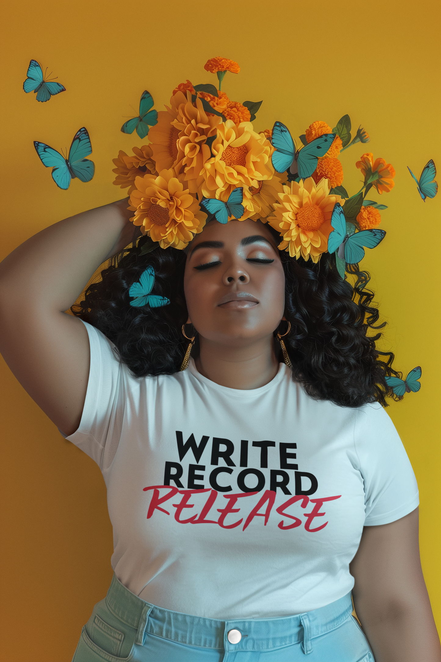 Write, Record, Release Custom Artist Short Sleeve Hip Hop T-Shirt