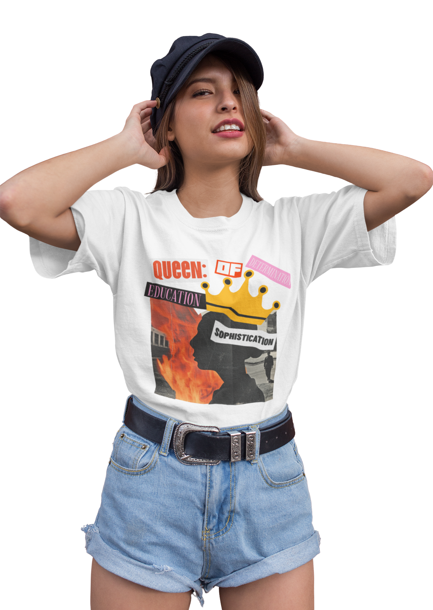 Queen of Determination: A Chic & Inspirational Women's T-Shirt for the Modern Educator
