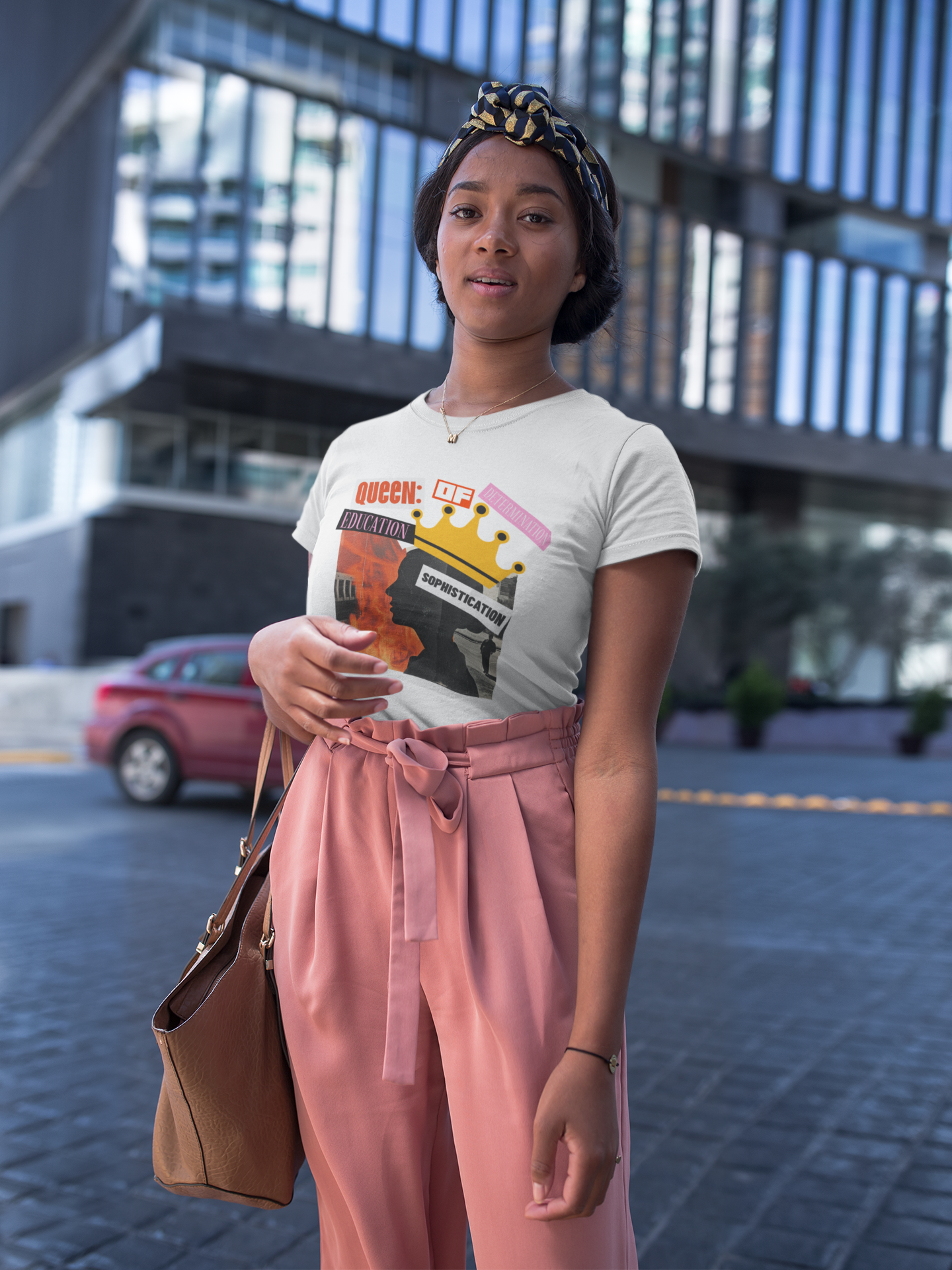Queen of Determination: A Chic & Inspirational Women's T-Shirt for the Modern Educator