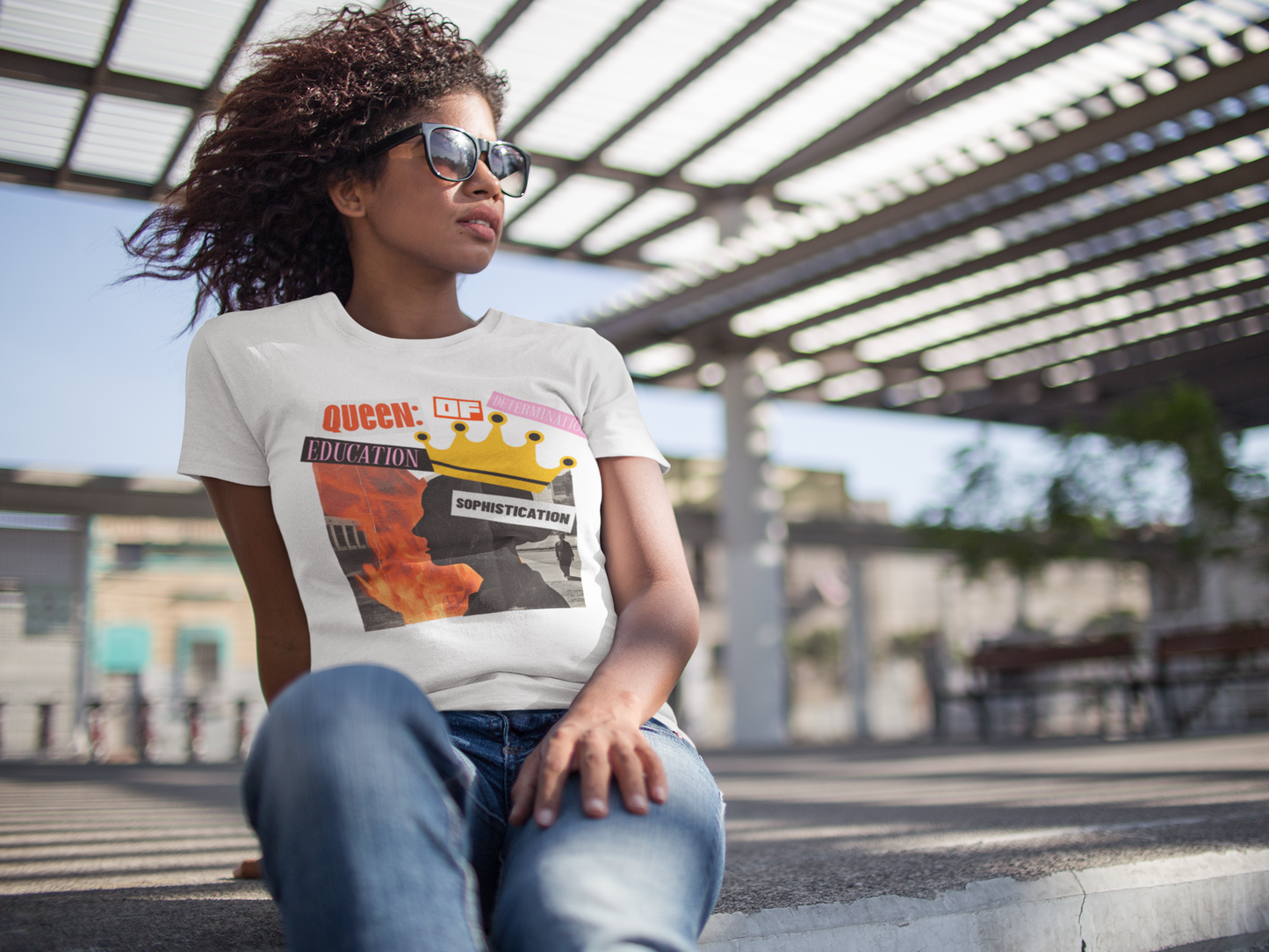 Queen of Determination: A Chic & Inspirational Women's T-Shirt for the Modern Educator